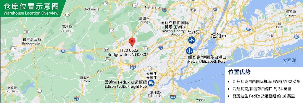 仓库位置示意图